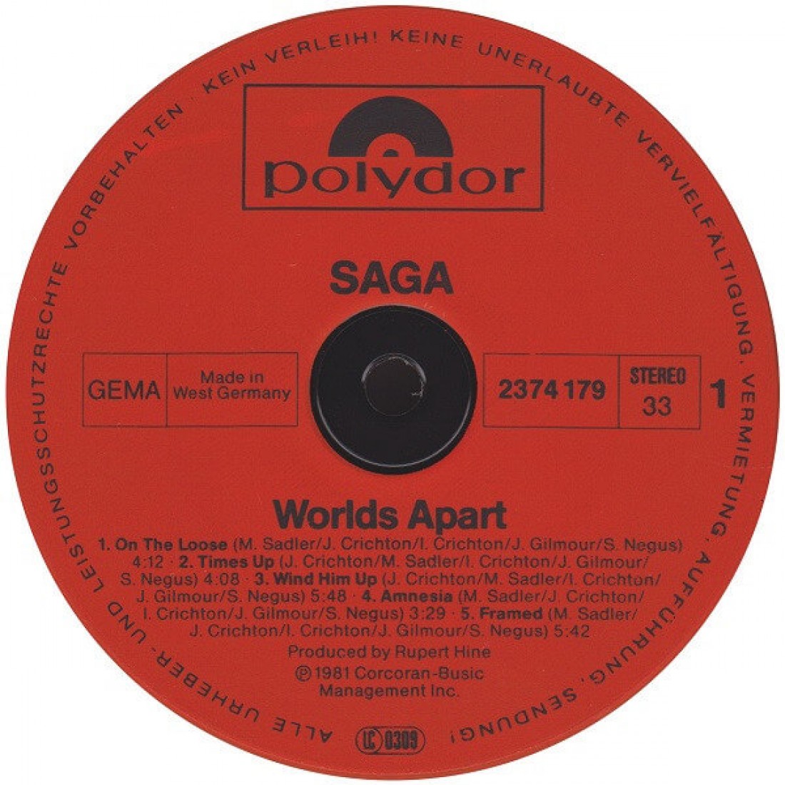 Saga Worlds Apart 1981 I Plak Sesi