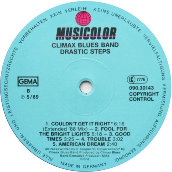 Climax Blues Band - Drastic Steps