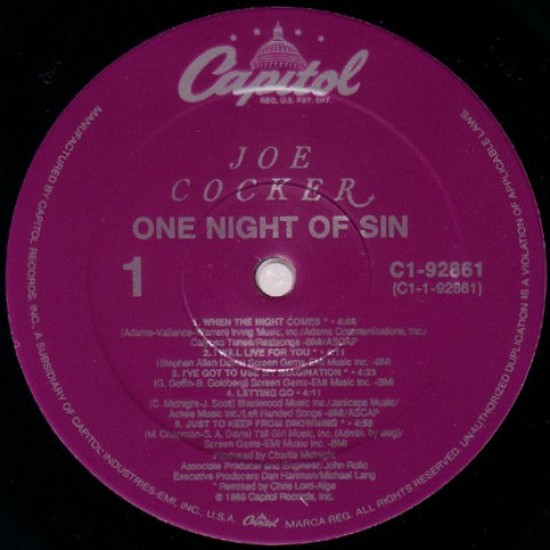 Joe Cocker - One Night Of Sin Joe Cocker - One Night Of Sin