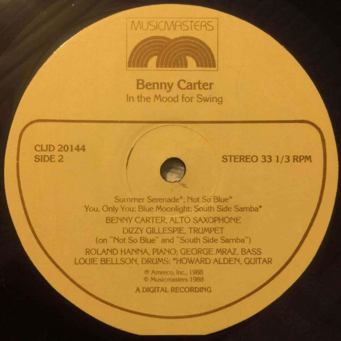 Benny Carter - In The Mood For Swing - 1988 I Plak Sesi