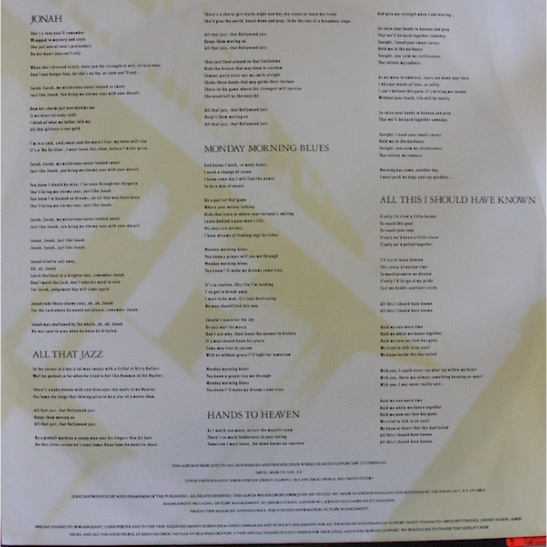 Breathe All That Jazz 1988 I Plak Sesi