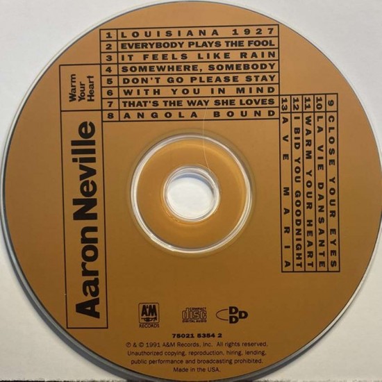 Aaron Neville : Warm Your Heart > CD