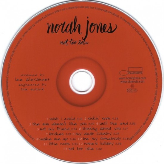 Norah Jones : Not Too Late > CD