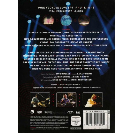 Pink Floyd : Pulse > DVD Pink Floyd : Pulse > DVD