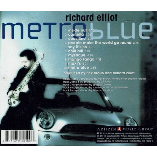 Richard Elliot : Metro Blue > CD Richard Elliot : Metro Blue > CD
