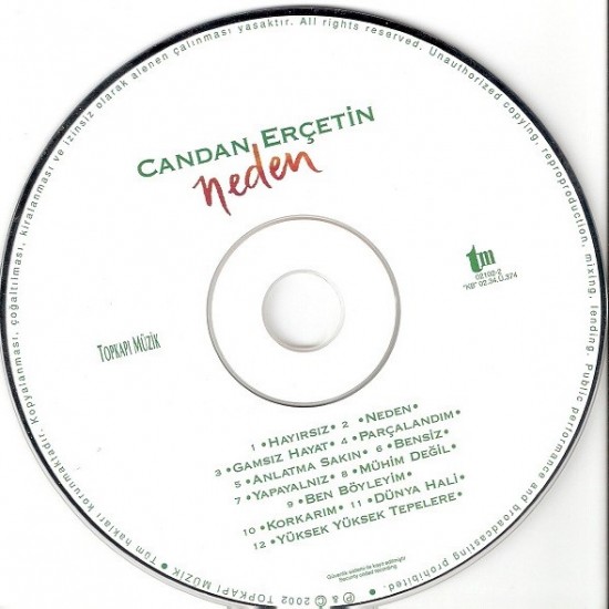 Candan Erçetin : Neden > CD Candan Erçetin : Neden > CD