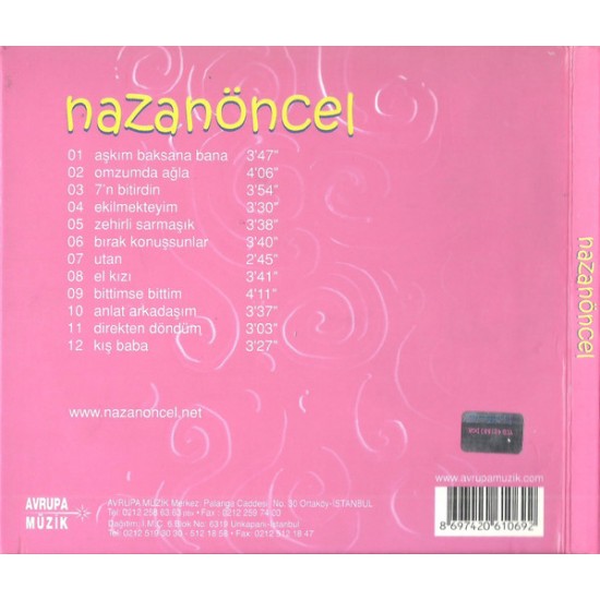 Nazan Öncel : 7'N Bitirdin > CD Nazan Öncel : 7'N Bitirdin > CD