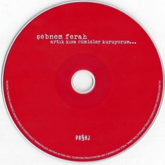 Şebnem Ferah : Artık Kısa Cümleler Kuruyorum > CD Şebnem Ferah : Artık Kısa Cümleler Kuruyorum > CD