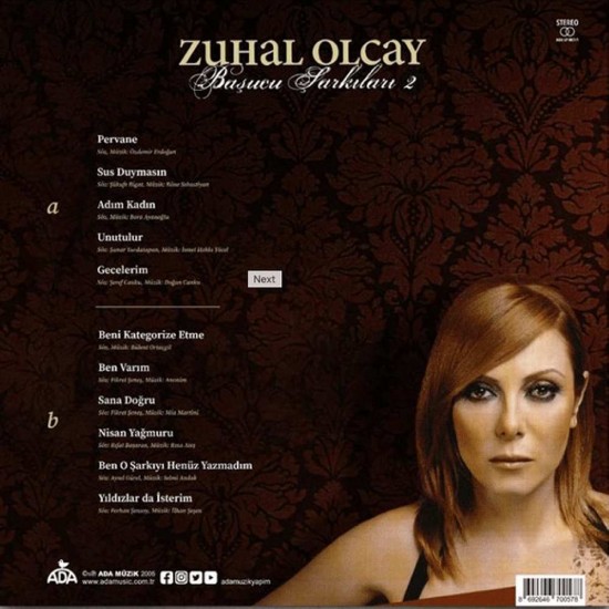 Zuhal Olcay : Başucu Şarkıları 2 > CD Zuhal Olcay : Başucu Şarkıları 2 > CD